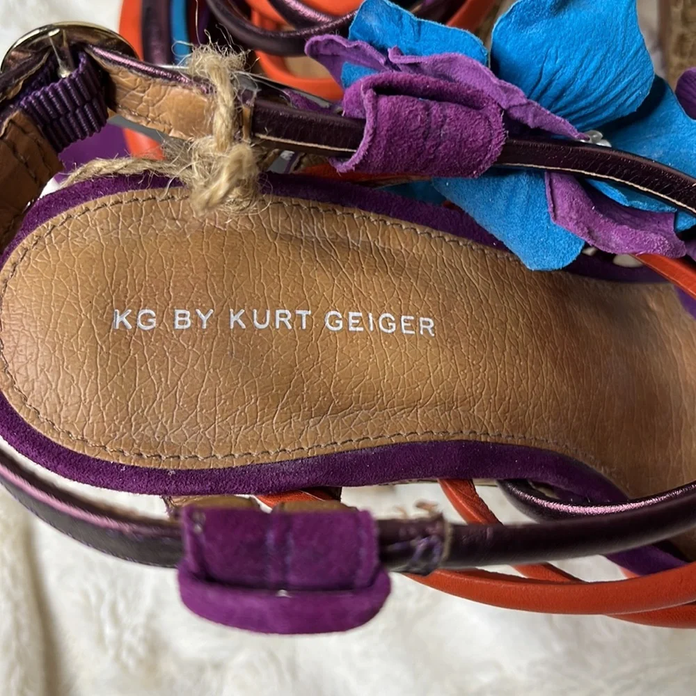 KG by Kurt Geiger size 40 London Britton platform high heel block sandals
